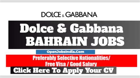 dolce gabbana london jobs|dolce vacancies.